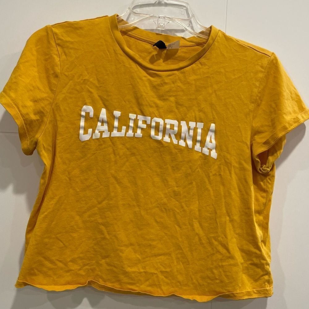 Yellow crop top California